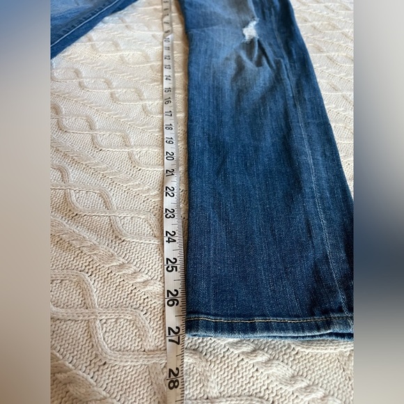 7 For All Mankind Medium Wash Distressed Josefina Style Skinny Women’s size 25 - Picture 11 of 16
